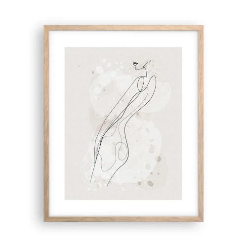 Poster in einem Rahmen aus heller Eiche - Der Blick schweift - 40x50 cm