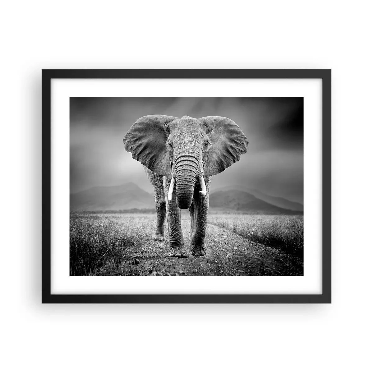 Poster in einem schwarzem Rahmen - Der Gastgeber heißt willkommen - 50x40 cm