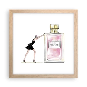 Poster in einem Rahmen aus heller Eiche - Essenz der Weiblichkeit - 30x30 cm