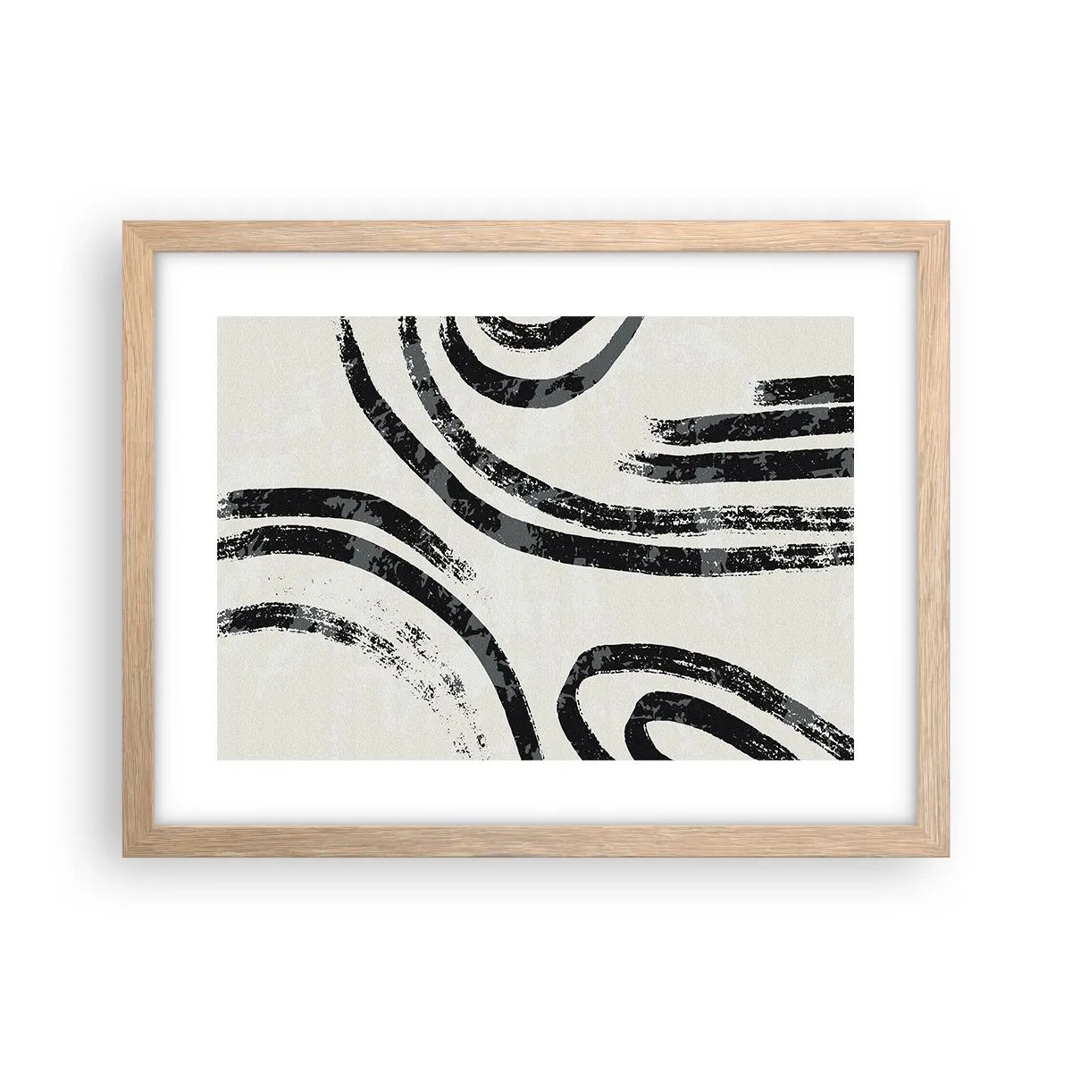 Poster in einem Rahmen aus heller Eiche - Bei Hälfte angehalten - 40x30 cm