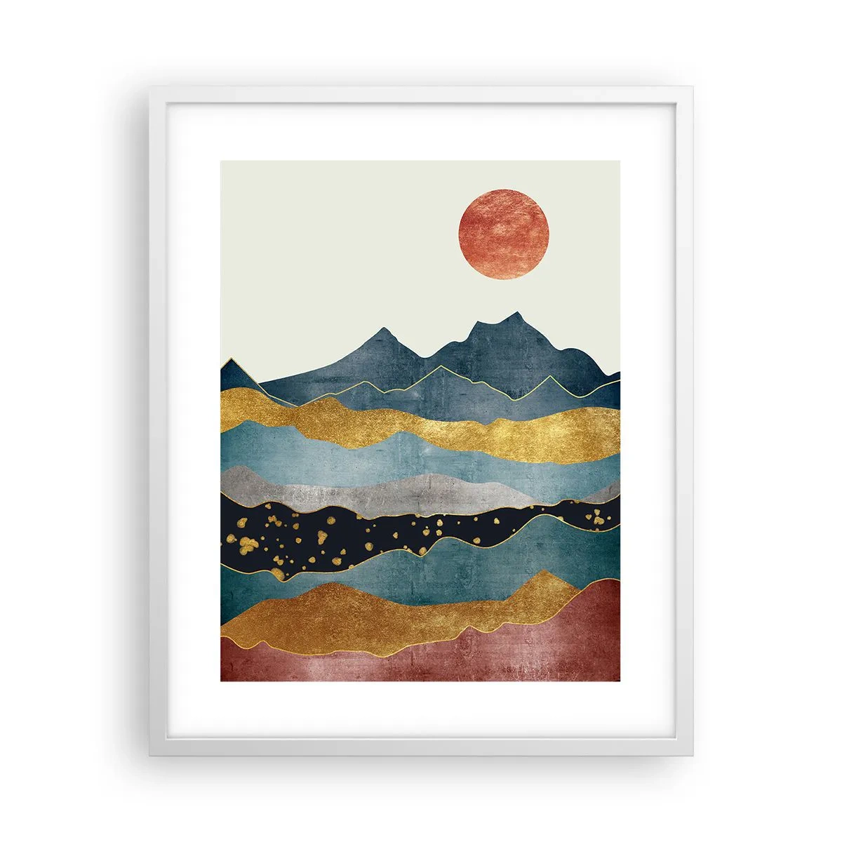 Poster in einem weißen Rahmen - Ein Querschnitt durch die Welt - 40x50 cm