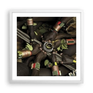 Poster in einem weißen Rahmen - Wir sind zusammen - 50x50 cm