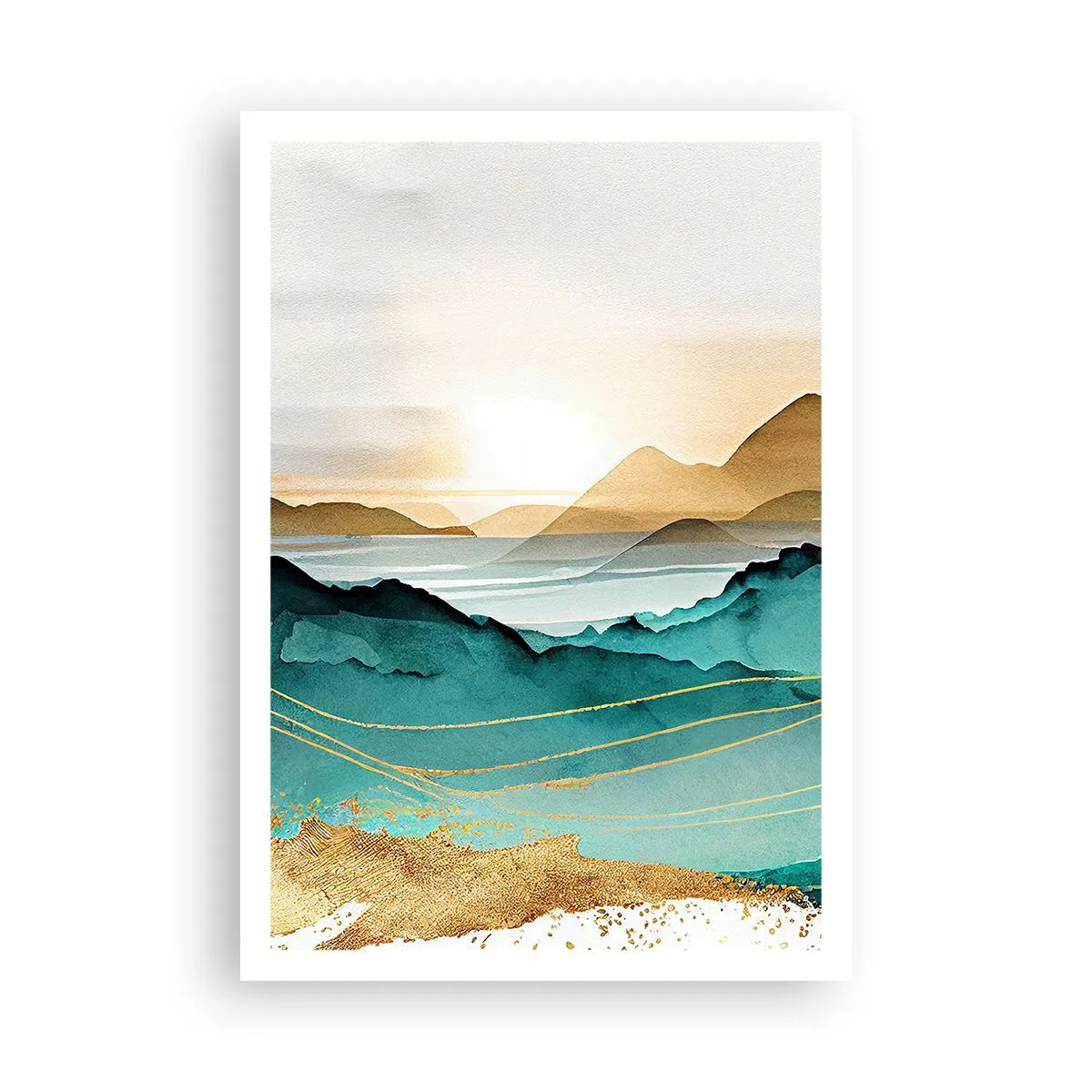 Poster - Am Rande der Abstraktion – Landschaft - 70x100 cm