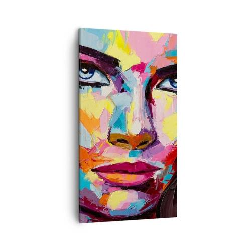 Bild auf Leinwand - Leinwandbild - Auch die Seele ist bunt - 45x80 cm