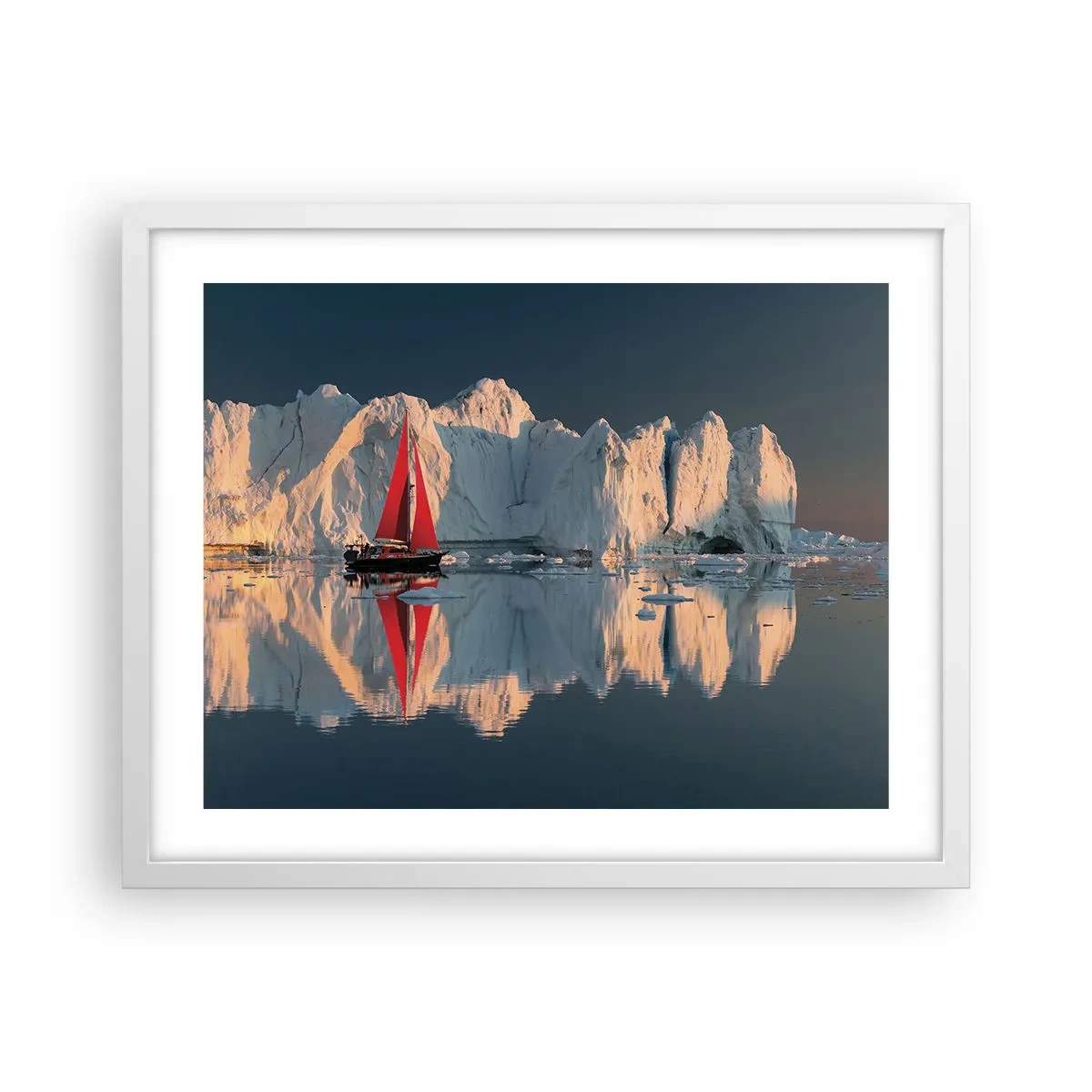 Poster in einem weißen Rahmen - Am Rande der Welt - 50x40 cm