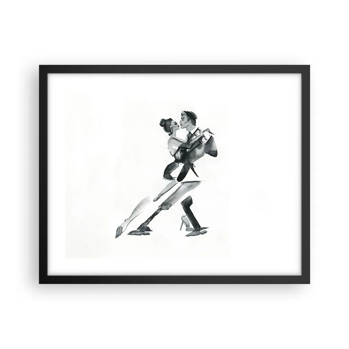 Poster in einem schwarzem Rahmen - In einem Schlag - 50x40 cm