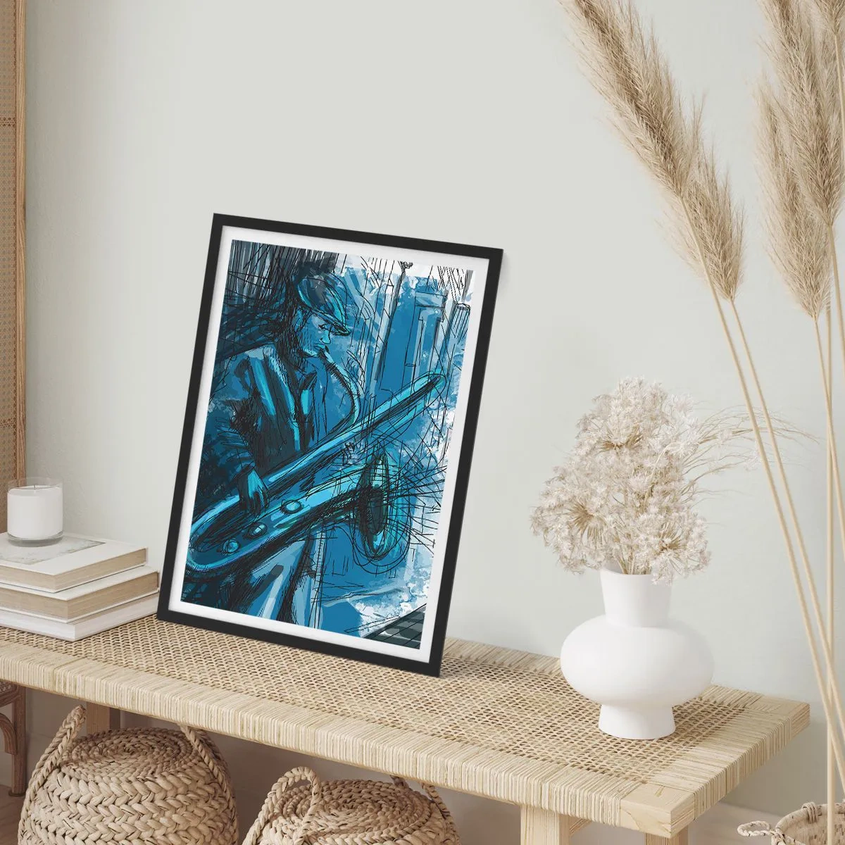 Poster in einem schwarzem Rahmen - Urbane Rhapsodie - 40x50 cm