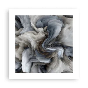 Poster - Stein und Blume - 40x40 cm