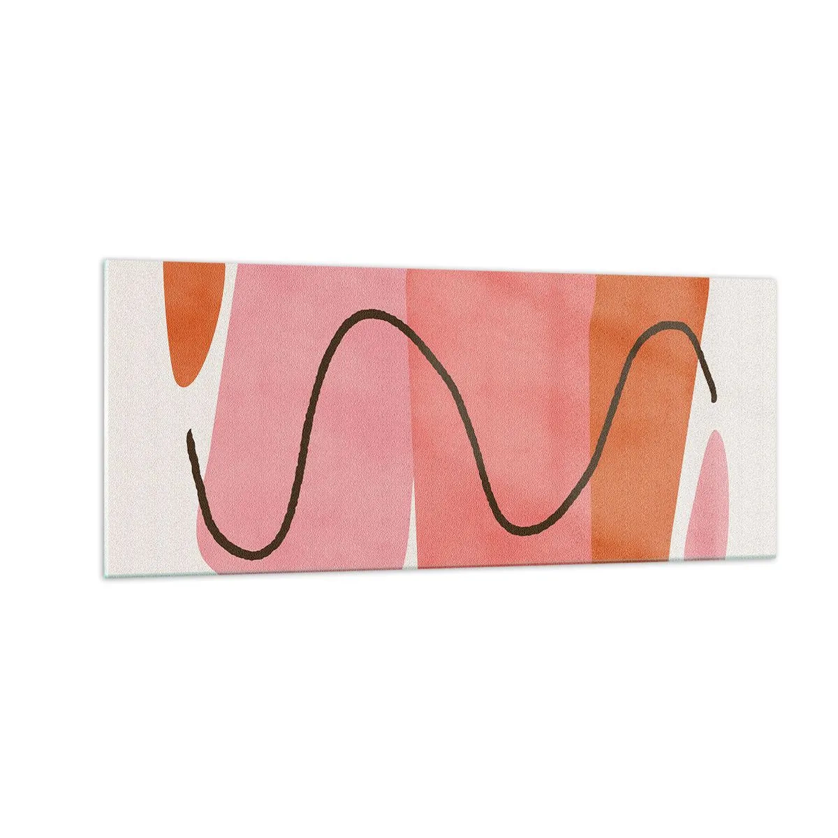 Glasbild - Bild auf glas - Sanfte Bewegung der Formen - 100x40 cm