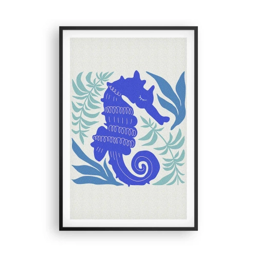 Poster in einem schwarzem Rahmen - Auf einer Unterwasserwiese - 61x91 cm