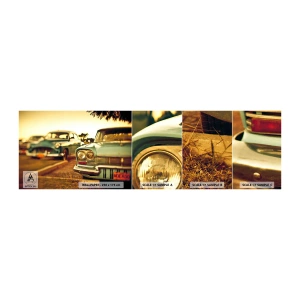 Fototapeten Muster Selbstklebend Deluxe Sticker - Wir werden abwarten und sehen - Auto, Kuba, Automobil - 100x30 cm