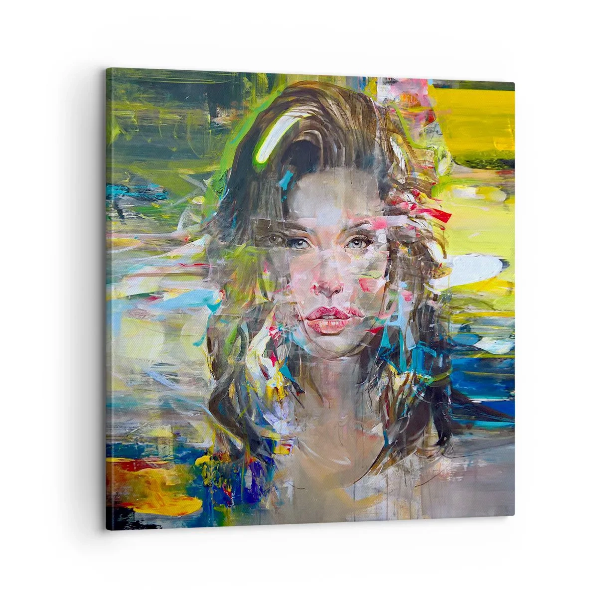 Bild auf Leinwand - Leinwandbild - Hinter der Luft ein Vorhang - 60x60 cm