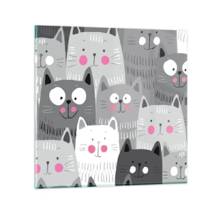Glasbild - Bild auf glas - Katzenwelt - 30x30 cm