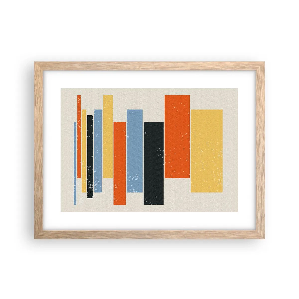 Poster in einem Rahmen aus heller Eiche - Musiknotation - 40x30 cm