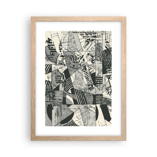 Poster in einem Rahmen aus heller Eiche - Die Dynamik der Gegenwart - 30x40 cm