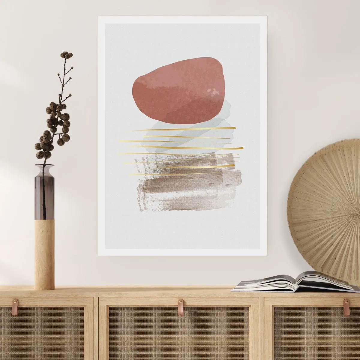 Poster - Abstrakte Kolonnade - 30x40 cm