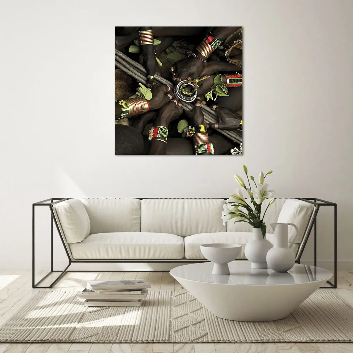 Glasbild - Bild auf glas - Wir sind zusammen - 70x70 cm