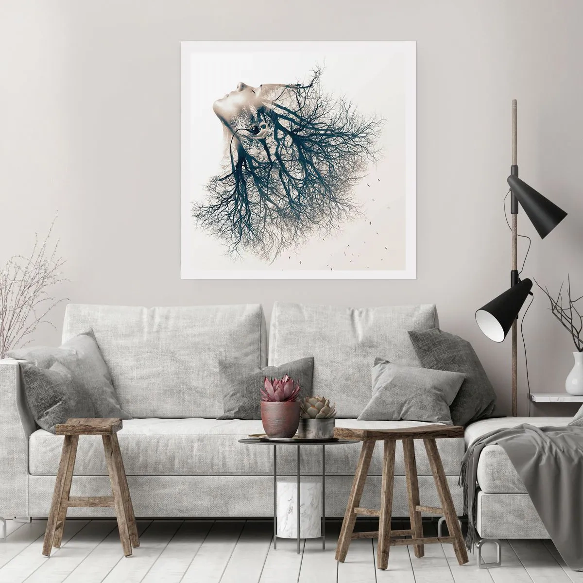 Poster - Dem Rauschen der Bäume lauschen - 50x50 cm