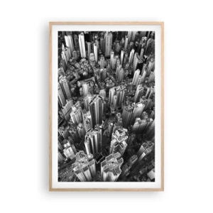 Poster in einem Rahmen aus heller Eiche - Immer höher und höher - 61x91 cm