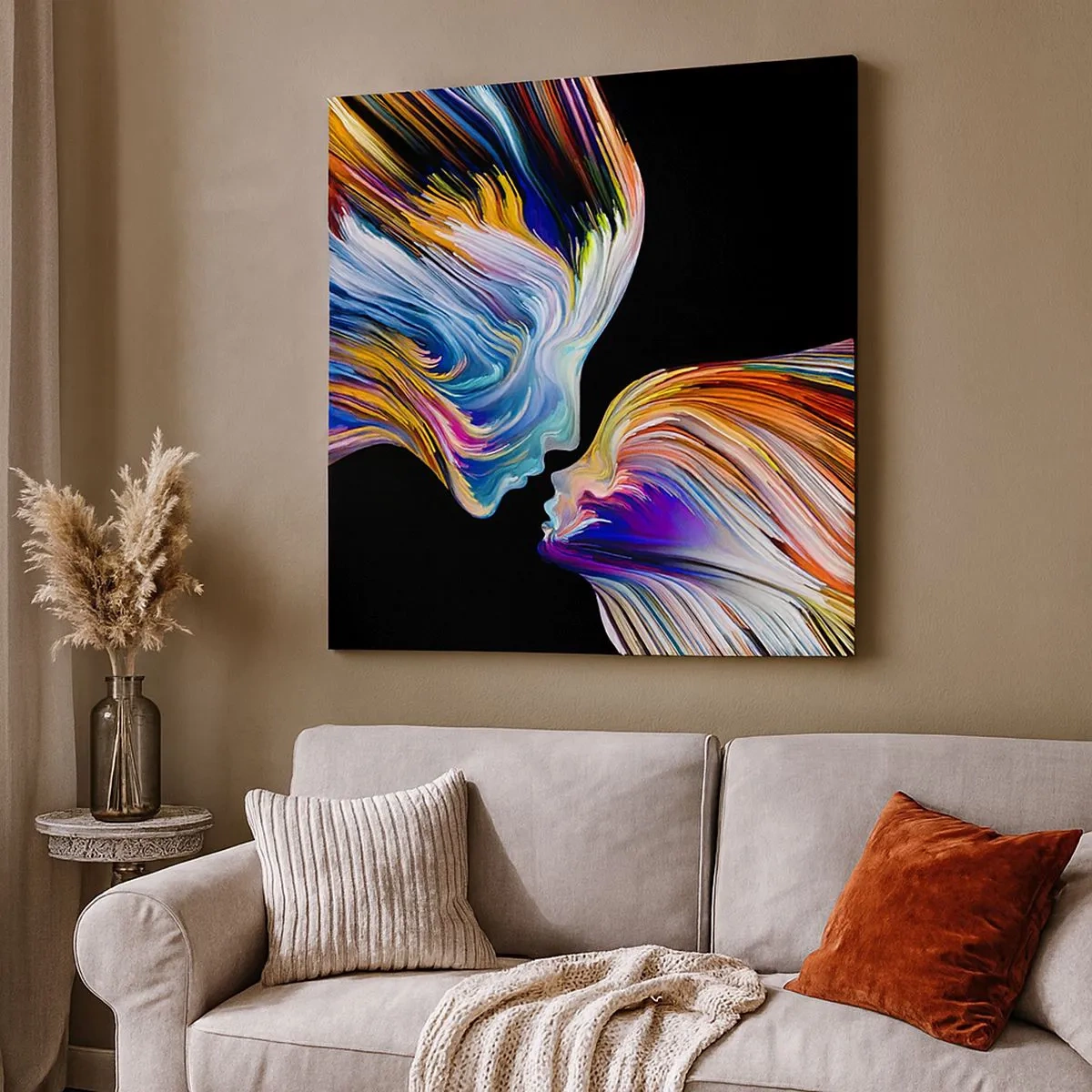 Bild auf Leinwand - Leinwandbild - Eine Verschmelzung von Energie und Licht - 30x30 cm