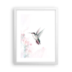 Poster in einem weißen Rahmen - Im Flattern gehalten - 30x40 cm