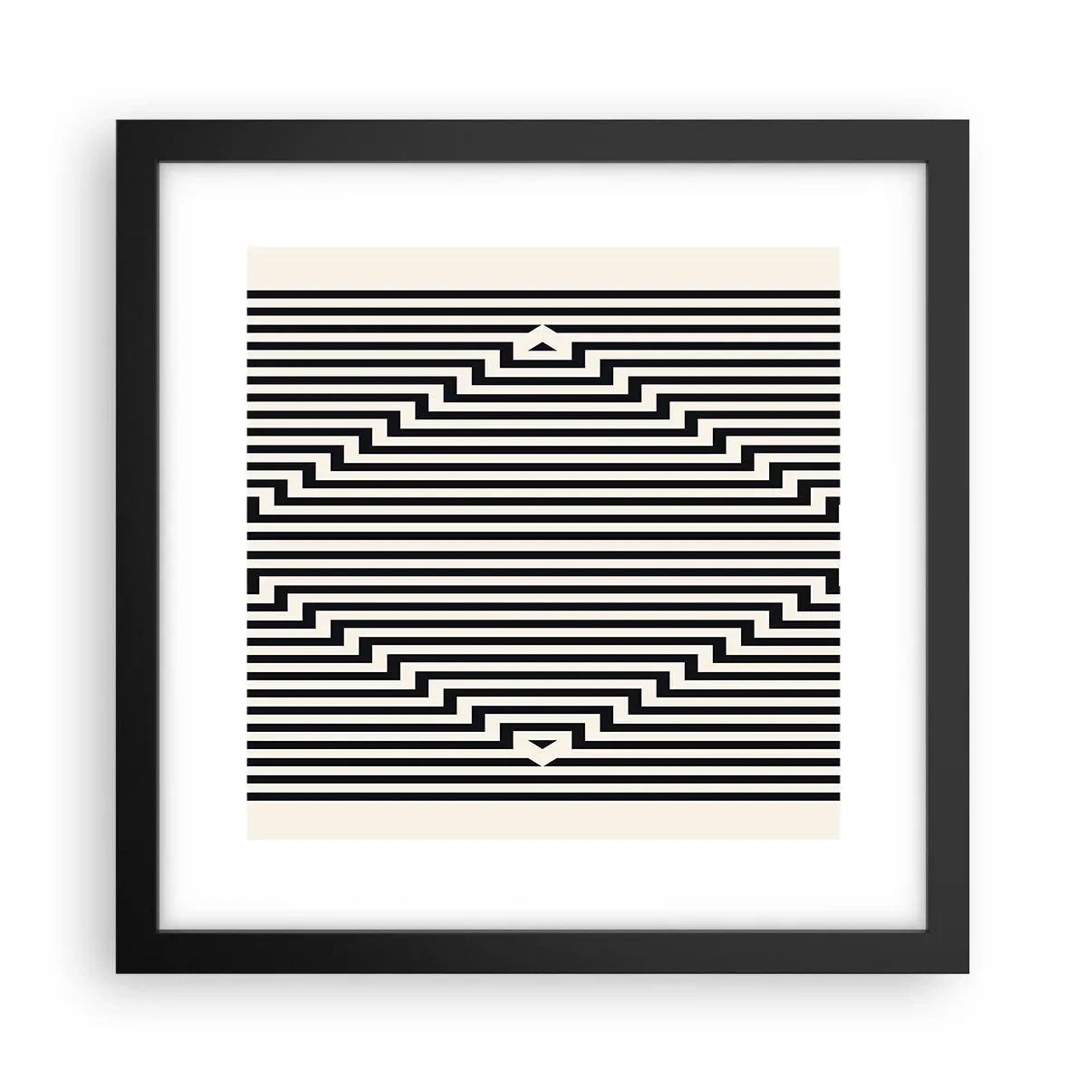 Poster in einem schwarzem Rahmen - Geometrische Illusion - 30x30 cm