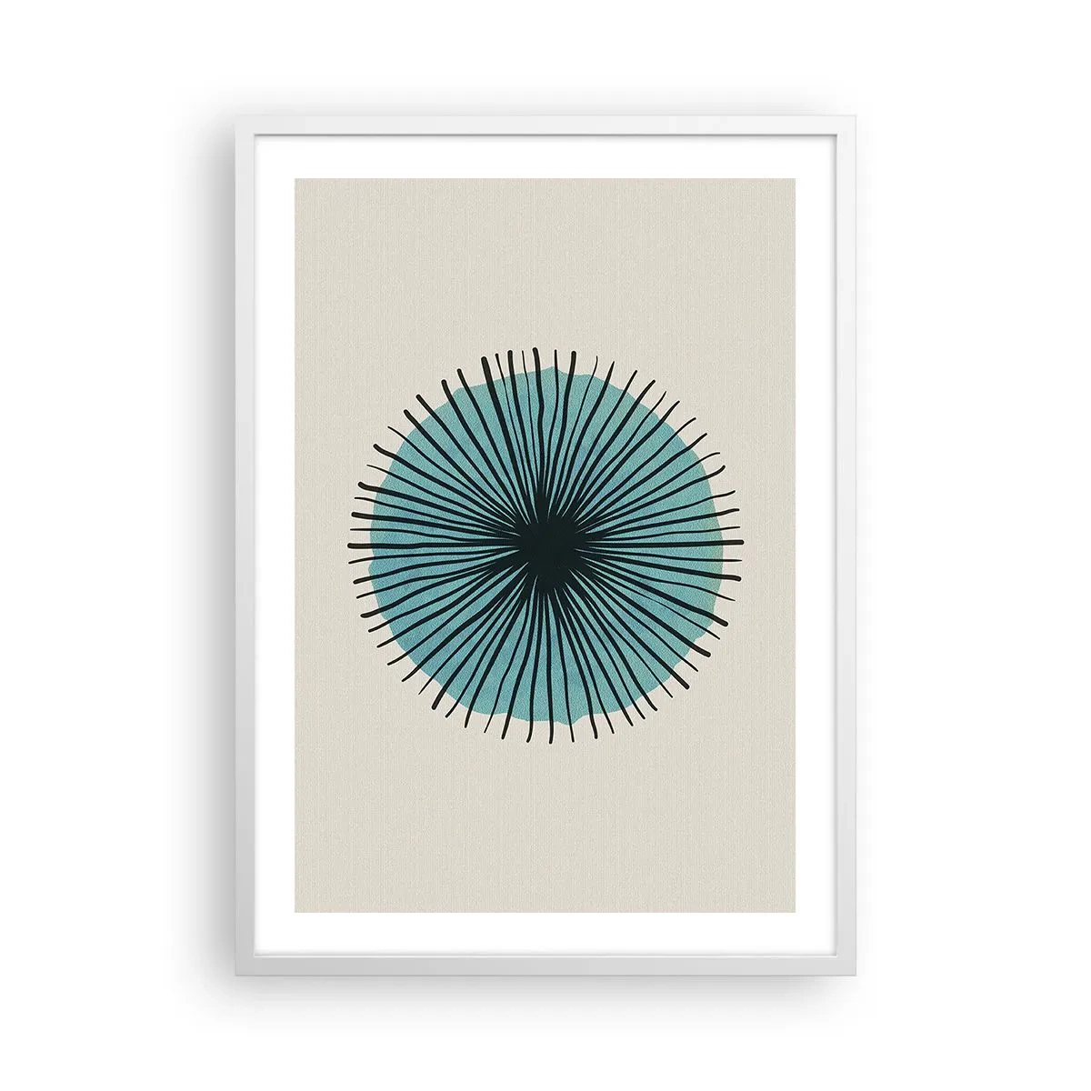 Poster in einem weißen Rahmen - Strahlend im Blau - 50x70 cm