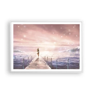 Poster in einem weißen Rahmen - Im Licht eines Traums - 100x70 cm