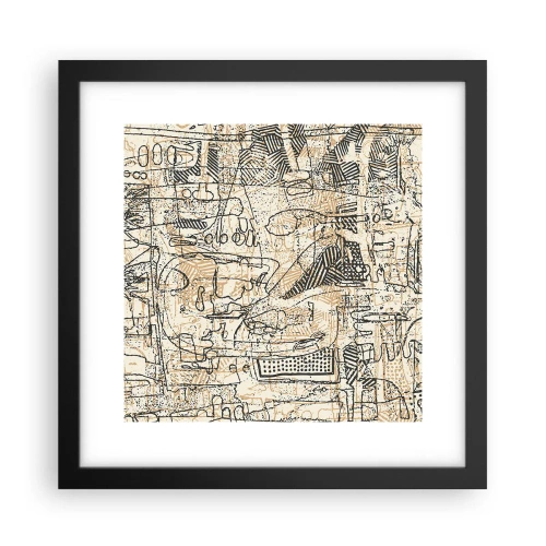 Poster in einem schwarzem Rahmen - Es wartet darauf, entschlüsselt zu werden - 30x30 cm