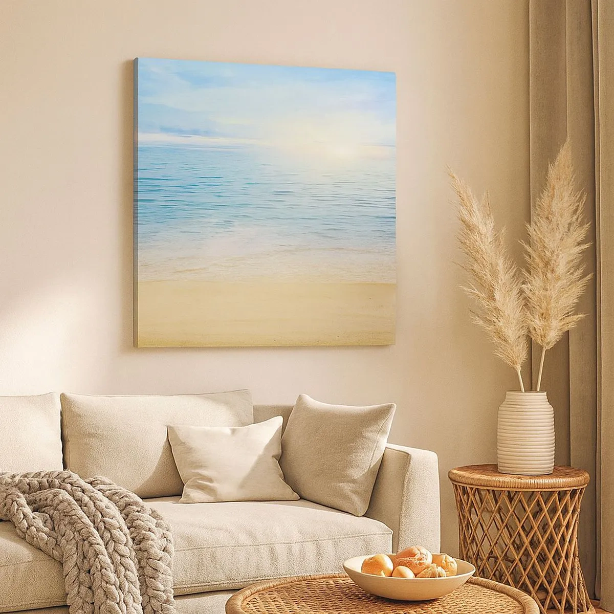 Bild auf Leinwand - Leinwandbild - Großes Blau - 30x30 cm