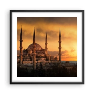 Poster in einem schwarzem Rahmen - Gott ist großartig - 50x50 cm