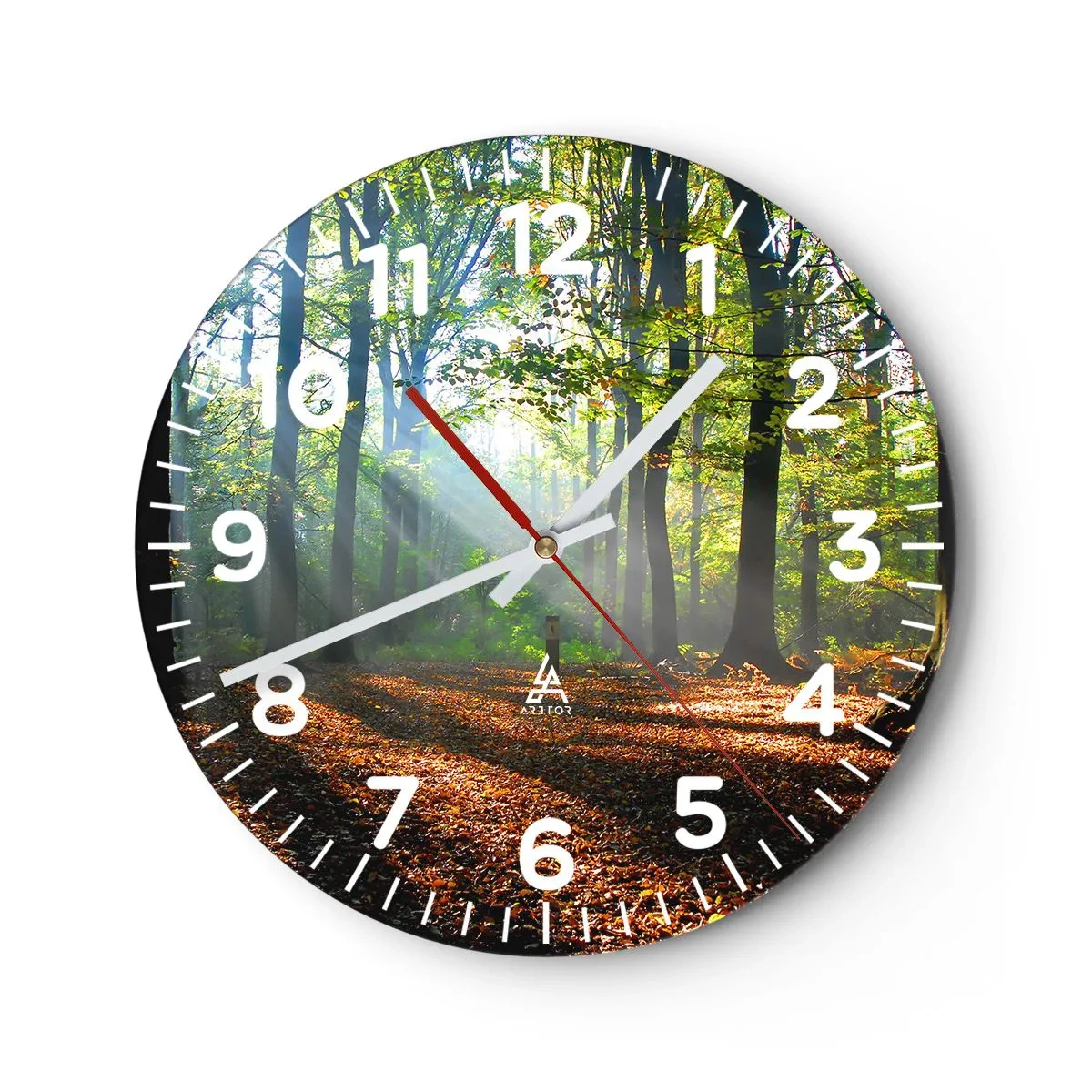 Wanduhr - Glasuhr - Licht und Schatten - 40x40 cm