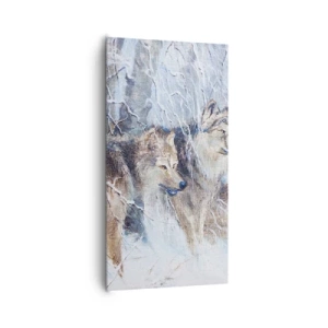 Bild auf Leinwand - Leinwandbild - Beachtung! Hier kommt ... - 65x120 cm