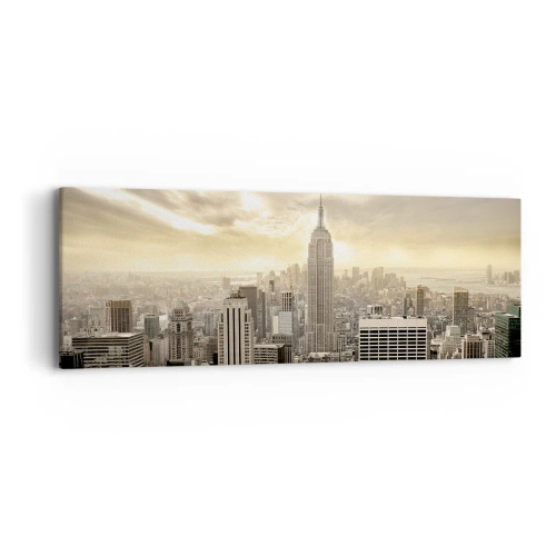Bild auf Leinwand - Leinwandbild - New York aus Grau - 90x30 cm