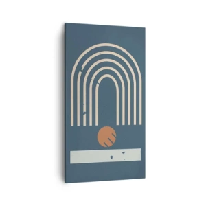 Bild auf Leinwand - Leinwandbild - Geometrie auf dem Granatapfel - 45x80 cm