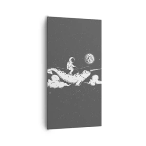 Bild auf Leinwand - Leinwandbild - Weltraumreiter - 65x120 cm