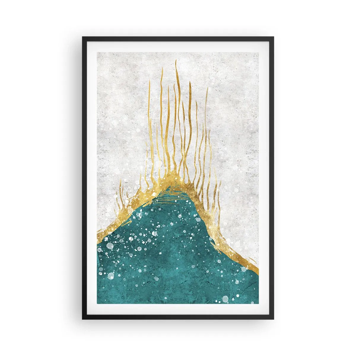 Poster in einem schwarzem Rahmen - Goldene Flut - 61x91 cm