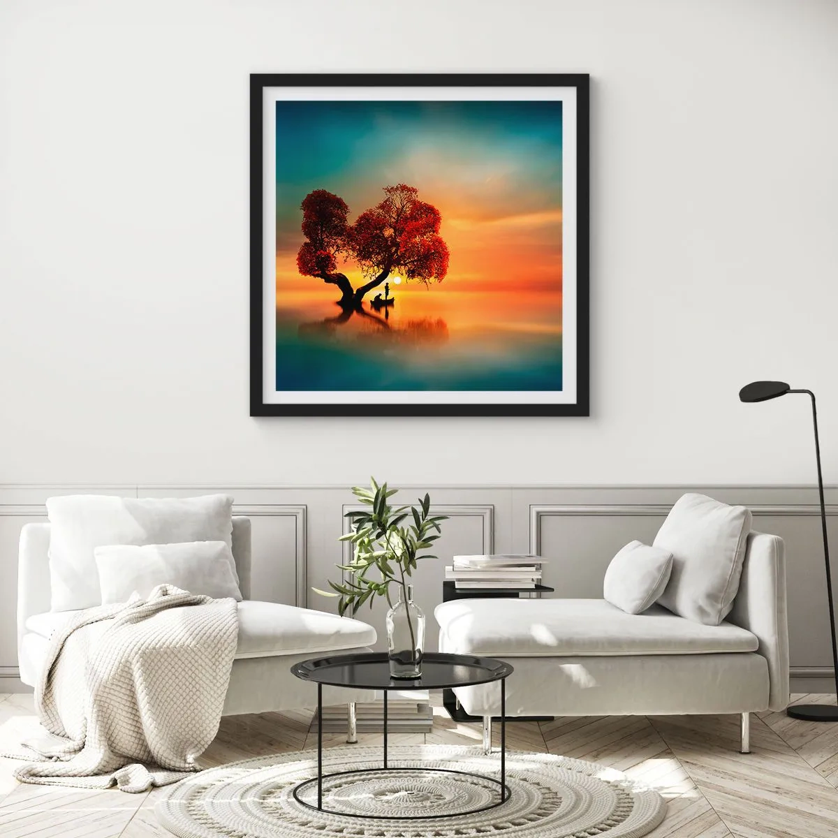 Poster in einem schwarzem Rahmen - Oddaysons und die Stille der Weltlosen - 60x60 cm