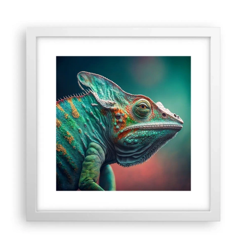 Poster in einem weißen Rahmen - Siehst du mich? Nicht gut… - 30x30 cm