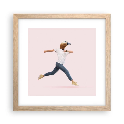 Poster in einem Rahmen aus heller Eiche - Eine Prise Absurdität - 30x30 cm