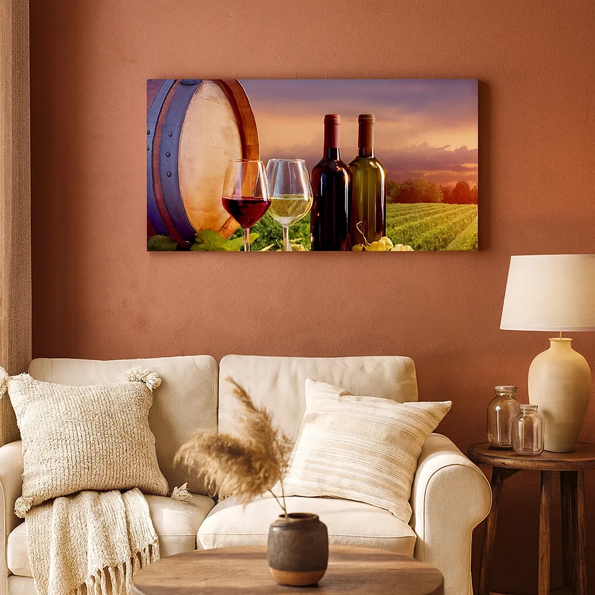 Bild auf Leinwand - Leinwandbild - Hier schmeckt das Leben - 30x30 cm