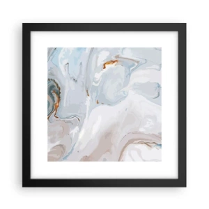 Poster in einem schwarzem Rahmen - Das Weiß wird erhoben - 30x30 cm