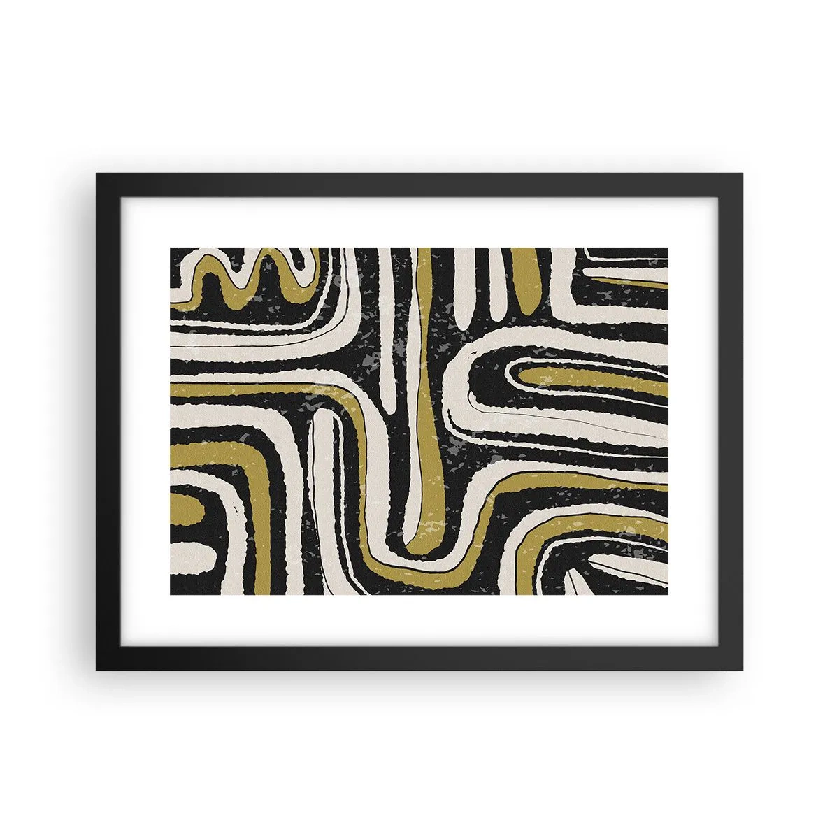 Poster in einem schwarzem Rahmen - Komposition: Straßen und Gassen - 40x30 cm