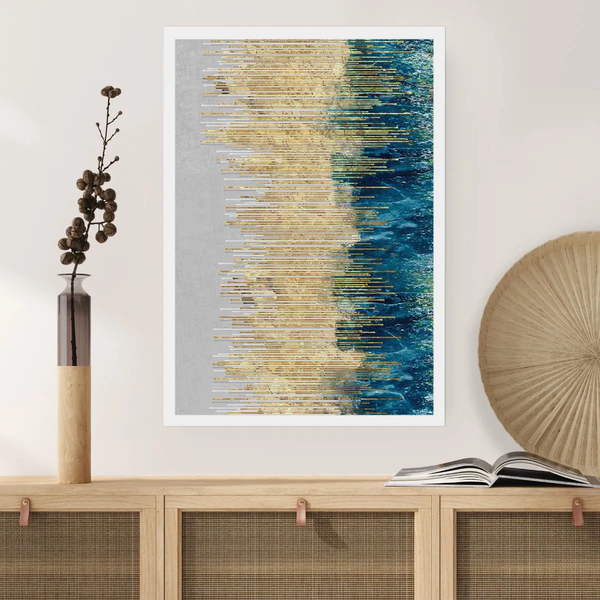 Poster - Vergoldete Grenze - 40x50 cm