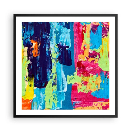 Poster in einem schwarzem Rahmen - Das Leben ist wunderschoen! - 60x60 cm