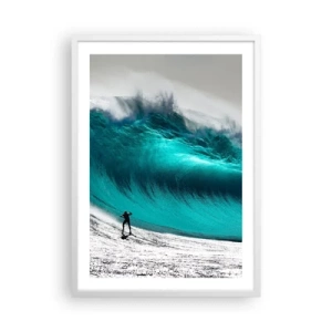 Poster in einem weißen Rahmen - Herausforderung angenommen - 50x70 cm