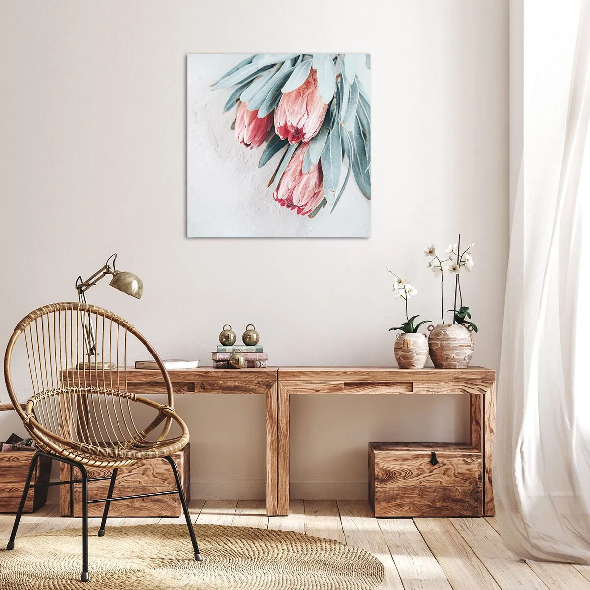 Bild auf Leinwand - Leinwandbild - Schämen sich für ihre eigene Schönheit - 60x60 cm