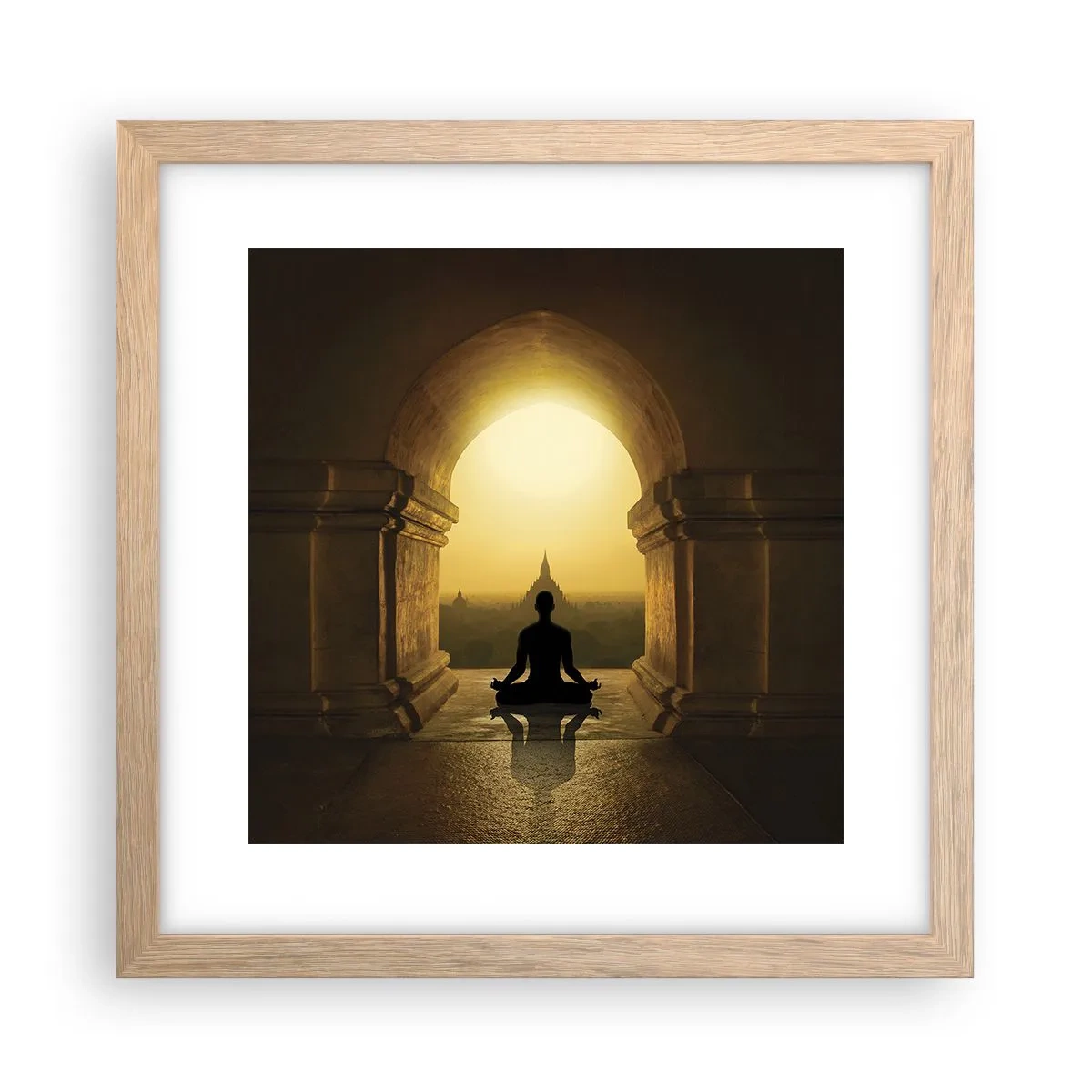 Poster in einem Rahmen aus heller Eiche - Vollkommene Harmonie - 30x30 cm