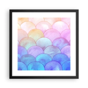 Poster in einem schwarzem Rahmen - Perlenschuppe - 40x40 cm