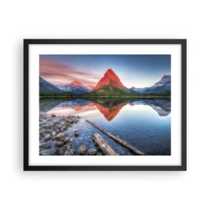 Poster in einem schwarzem Rahmen - Hitze und Kälte - 50x40 cm